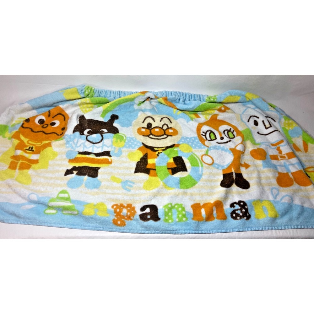 Anpanman Towel Wrap‎ Snaps Characters Anime Cute Japanese 36x19 Kids Waist